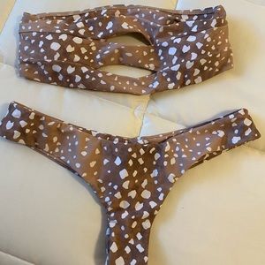 Bambi print bikini size medium NEW